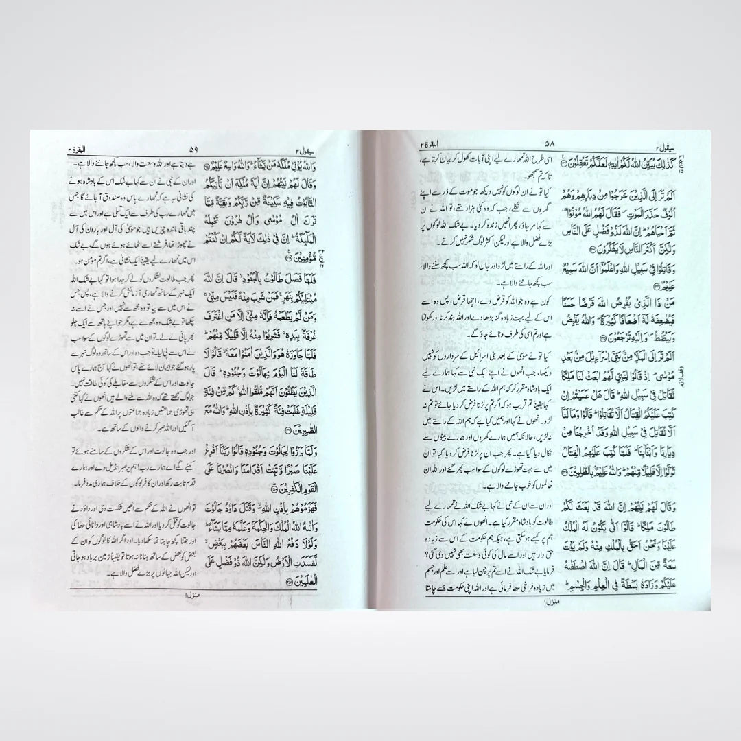 Quran Al Kareem with Urdu Translation – Imported Paper Column Format Edition