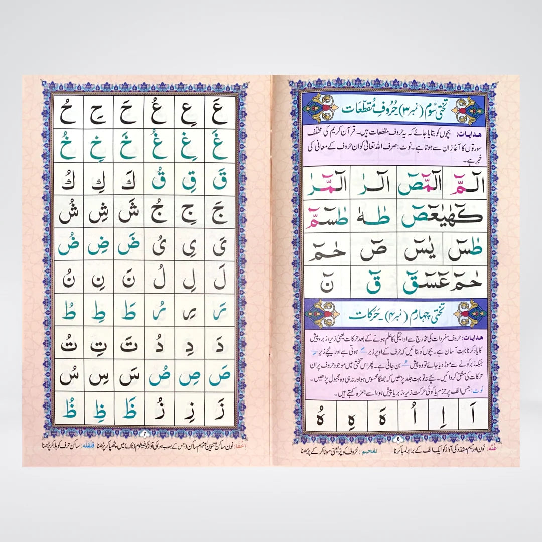 Norani Qaida 4 Color Urdu | Color-Coded Quran Learning Qaida for Beginners